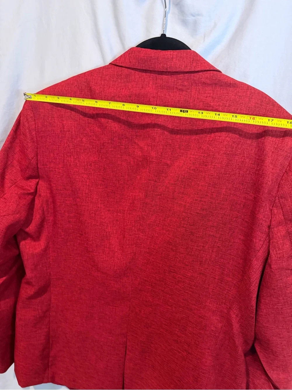 Men’s Red Blazer Sport Coat Size L Textured Two Button Jacket 40-42